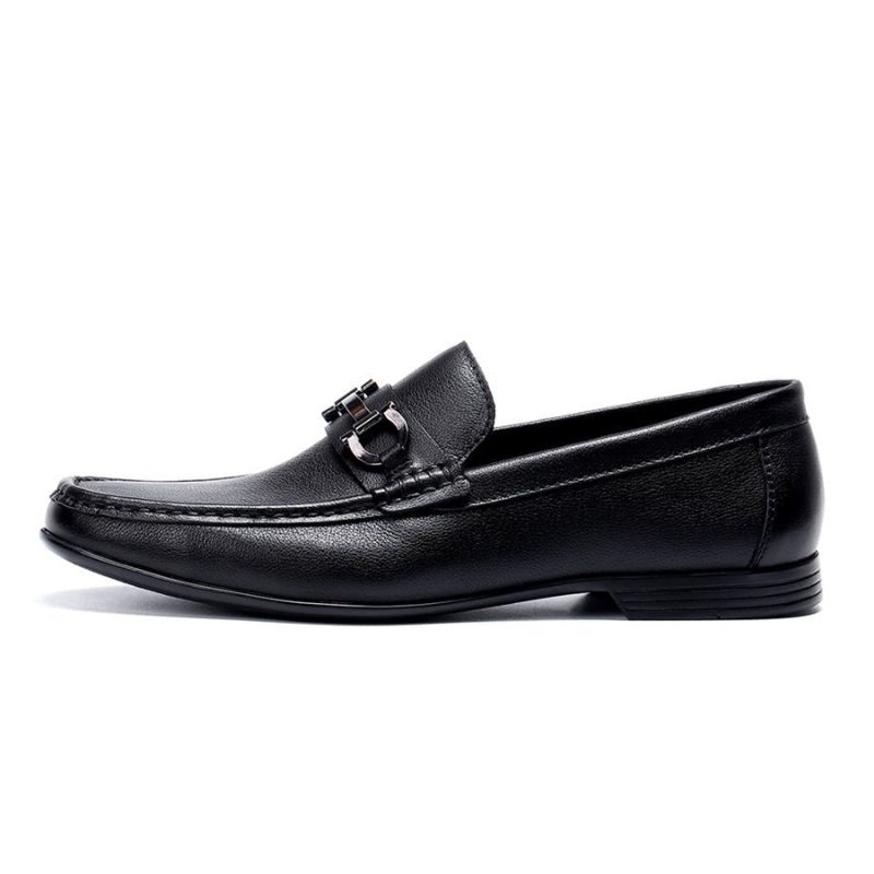 Herren-loafer Hazel Luxuriöse Slip-on-loafer Aus Leder - Schwarz