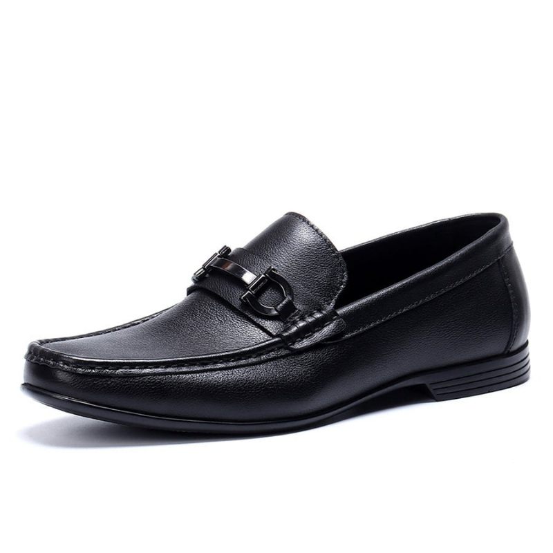 Herren-loafer Hazel Luxuriöse Slip-on-loafer Aus Leder - Schwarz