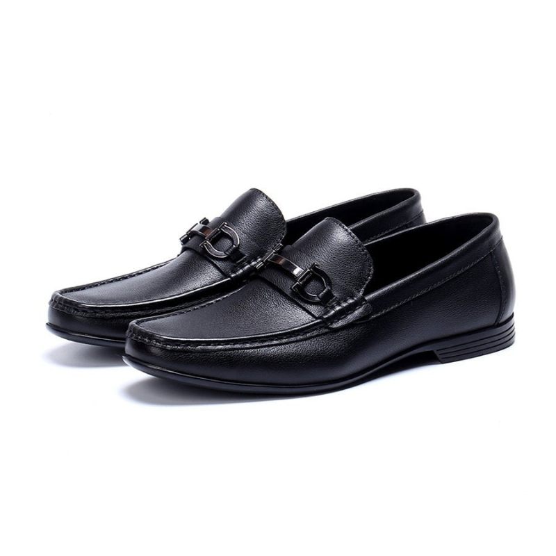 Herren-loafer Hazel Luxuriöse Slip-on-loafer Aus Leder - Schwarz