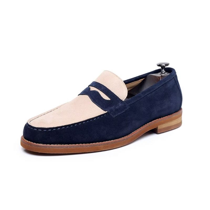 Herren-loafer Klassische Leder-loafer - Blau