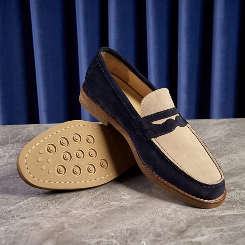 Herren-loafer Klassische Leder-loafer - Blau