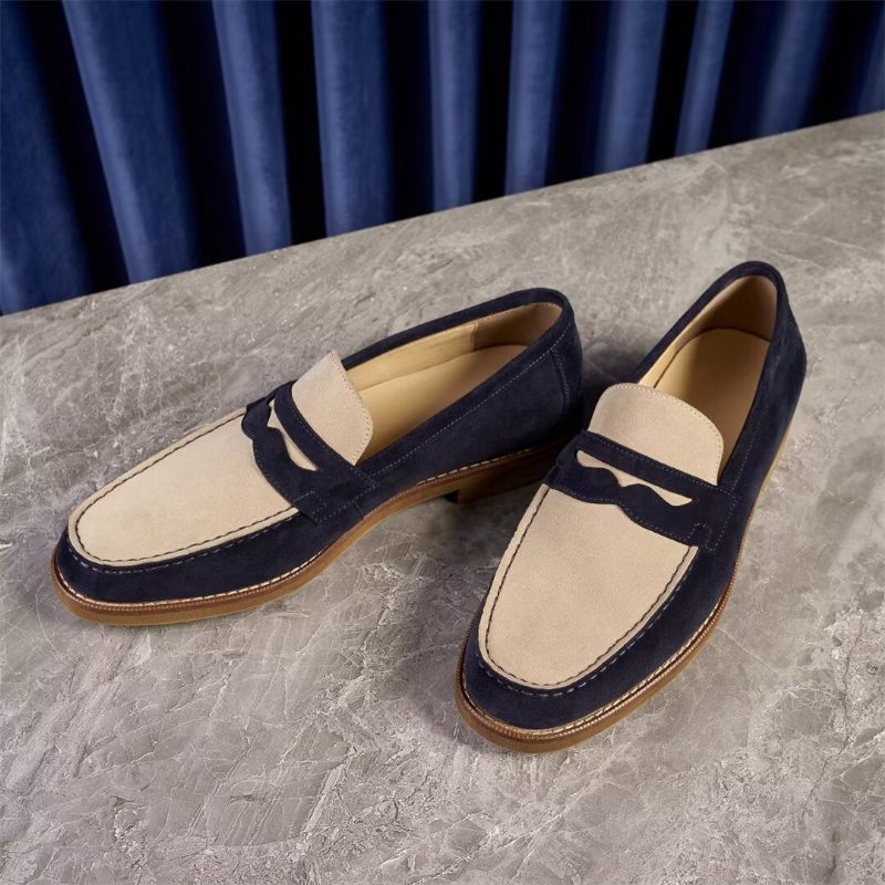 Herren-loafer Klassische Leder-loafer - Blau