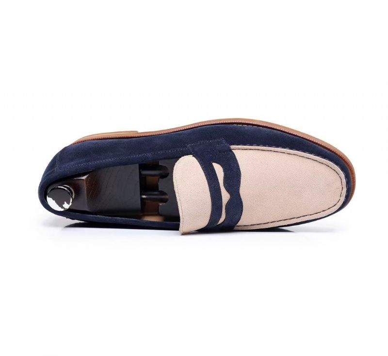 Herren-loafer Klassische Leder-loafer - Blau