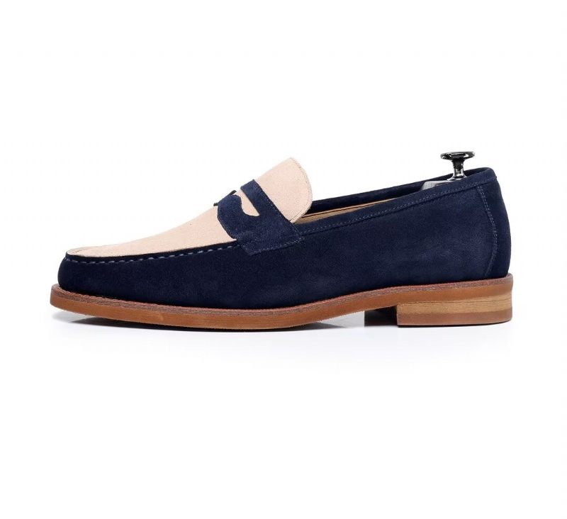 Herren-loafer Klassische Leder-loafer - Blau