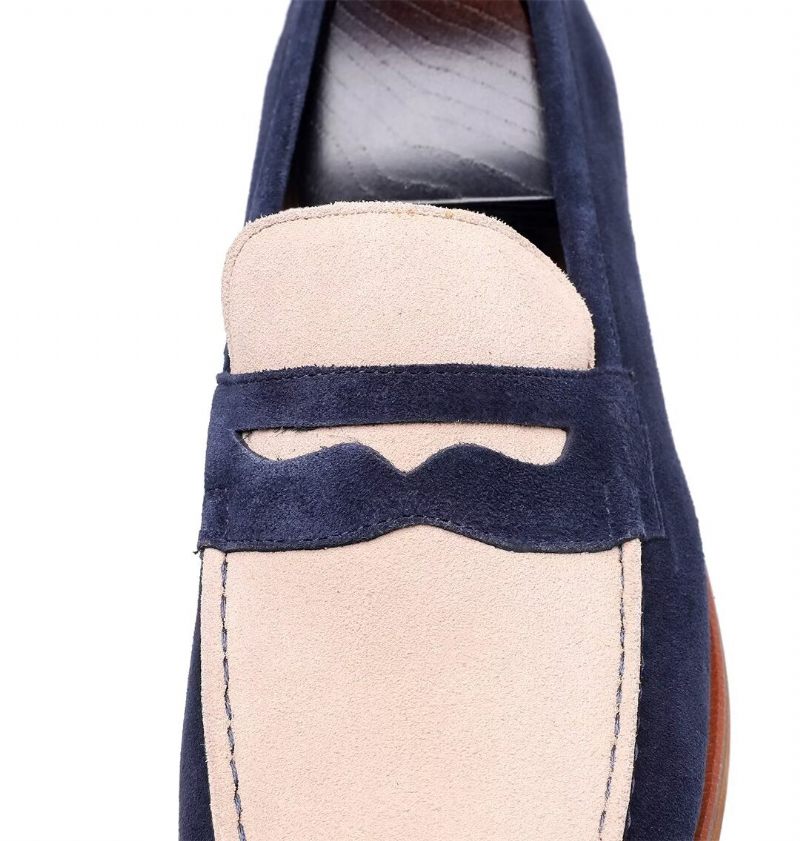 Herren-loafer Klassische Leder-loafer - Blau