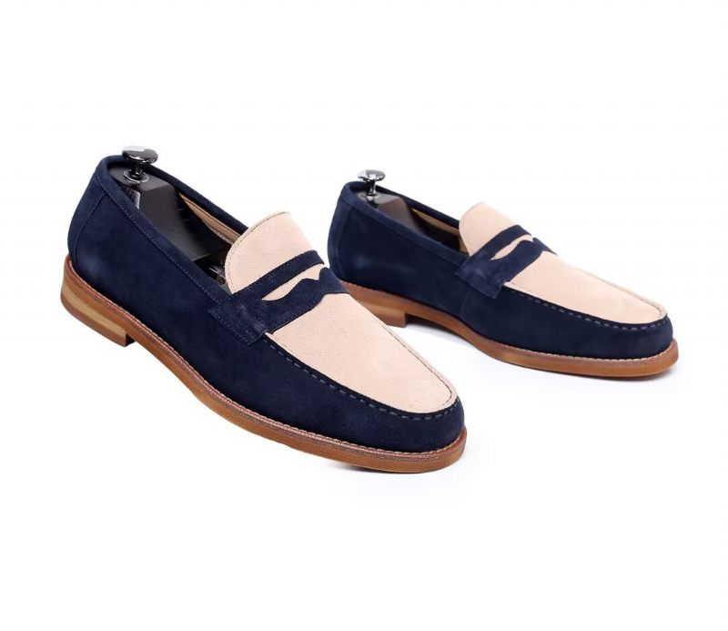 Herren-loafer Klassische Leder-loafer - Blau