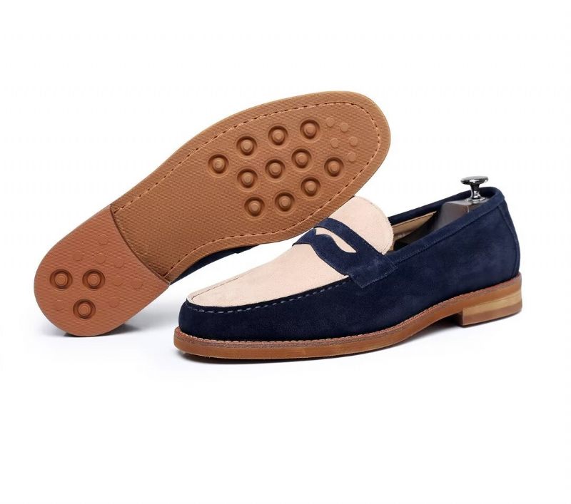 Herren-loafer Klassische Leder-loafer - Blau