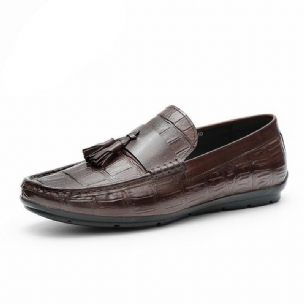 Herren-loafer Leder-derby-loafer Stilvolle Alligatorstruktur