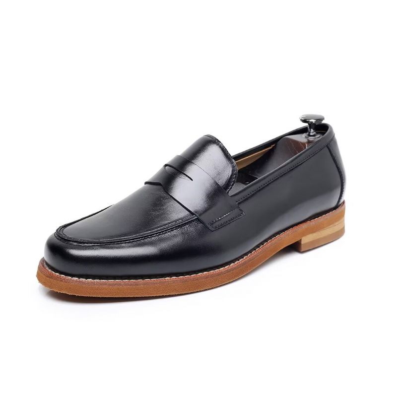 Herren-loafer Leder-loafer - Schwarz