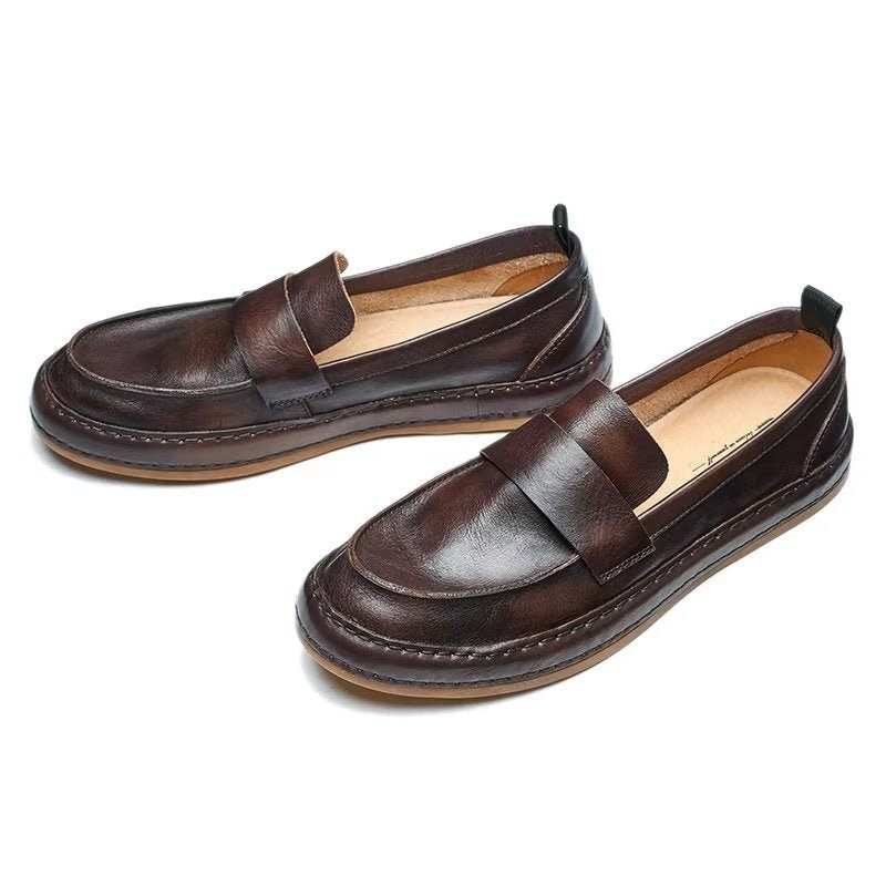 Herren-loafer Lux-slipper Aus Rindsleder - Kaffee