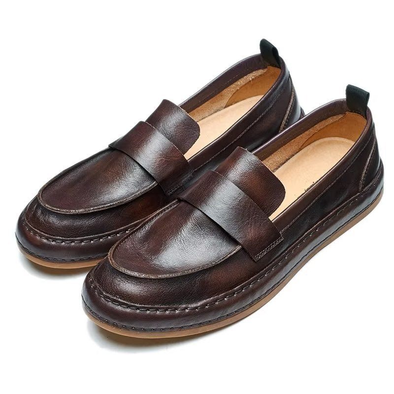 Herren-loafer Lux-slipper Aus Rindsleder - Kaffee