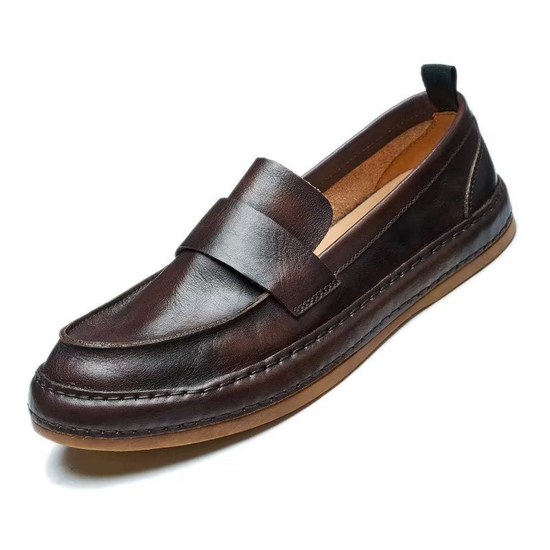 Herren-loafer Lux-slipper Aus Rindsleder - Kaffee