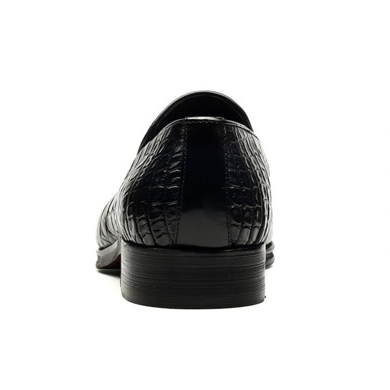 Herren-loafer Luxuriöse Alligator-quasten-slip-on-loafer - Schwarz