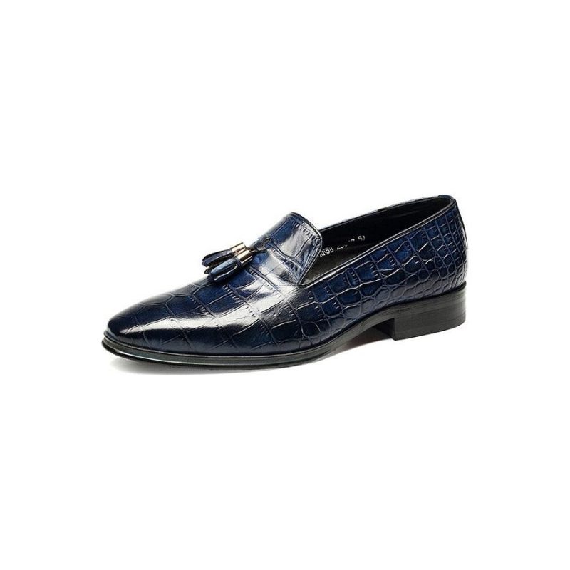 Herren-loafer Luxuriöse Alligator-quasten-slip-on-loafer - Blau