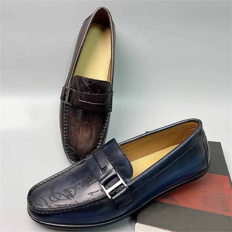 Herren-loafer Luxuriöse Ballerinas Aus Rindsleder - Braun