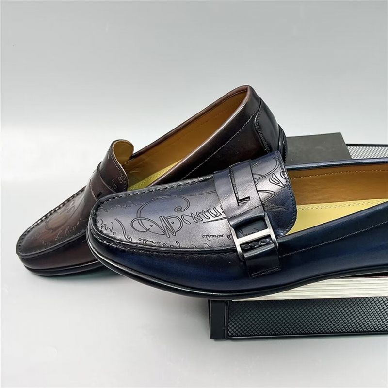 Herren-loafer Luxuriöse Ballerinas Aus Rindsleder - Braun