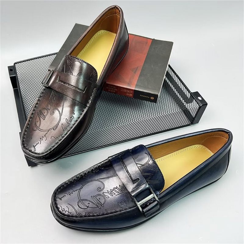 Herren-loafer Luxuriöse Ballerinas Aus Rindsleder - Braun