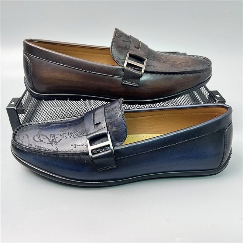 Herren-loafer Luxuriöse Ballerinas Aus Rindsleder - Braun