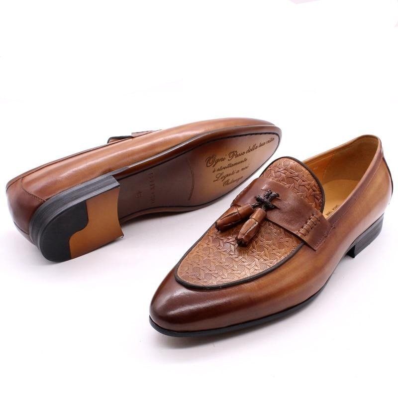 Herren-loafer Luxuriöse Exotische Slip-on-loafer - Kaffee