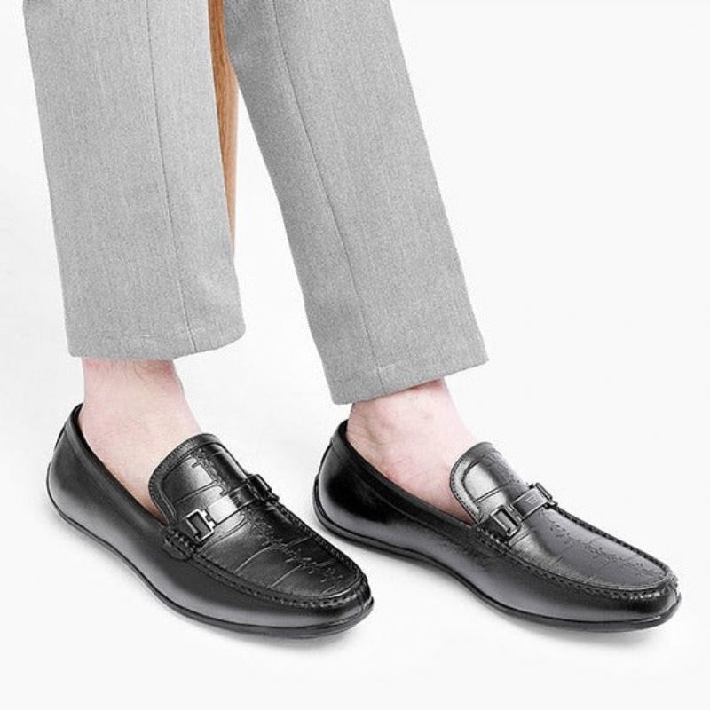 Herren-loafer Luxuriöse Exotische Wasserdichte Slip-on-loafer - Schwarz