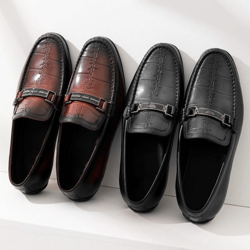 Herren-loafer Luxuriöse Exotische Wasserdichte Slip-on-loafer - Schwarz