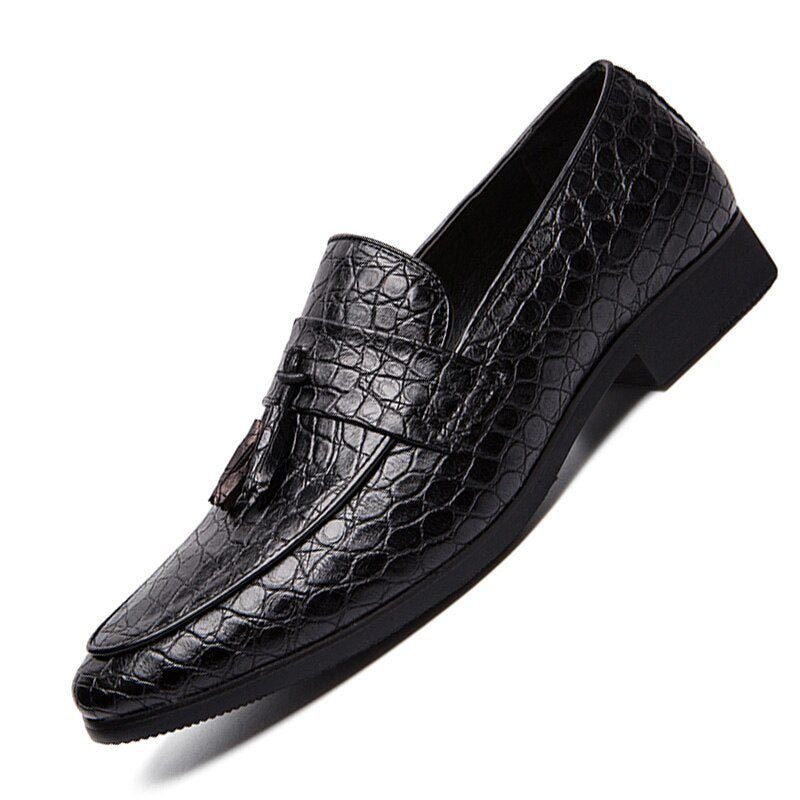 Herren-loafer Luxuriöse Krokodil-loafer - Schwarz