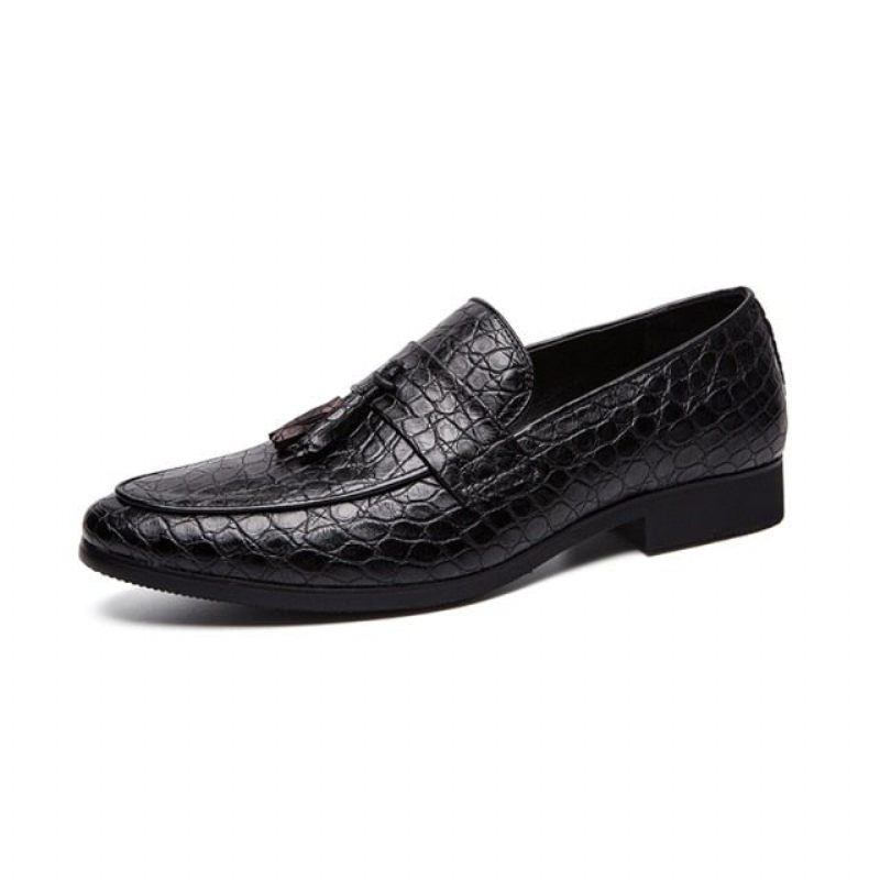 Herren-loafer Luxuriöse Krokodil-loafer - Schwarz