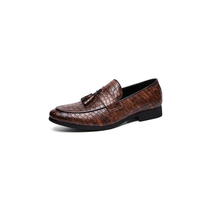 Herren-loafer Luxuriöse Krokodil-loafer - Kaffee