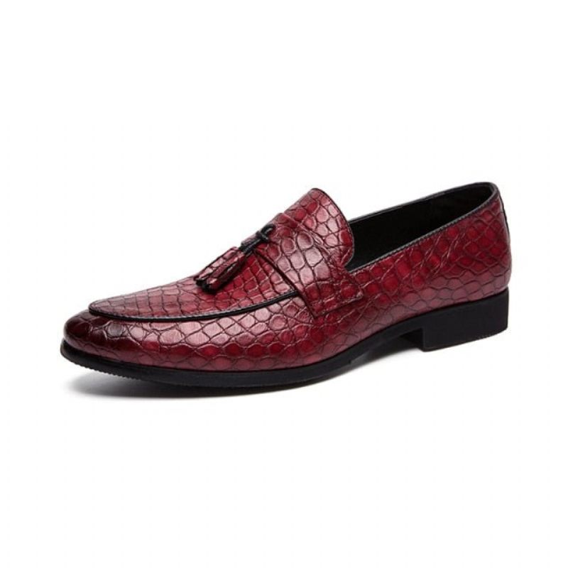 Herren-loafer Luxuriöse Krokodil-loafer - Rot