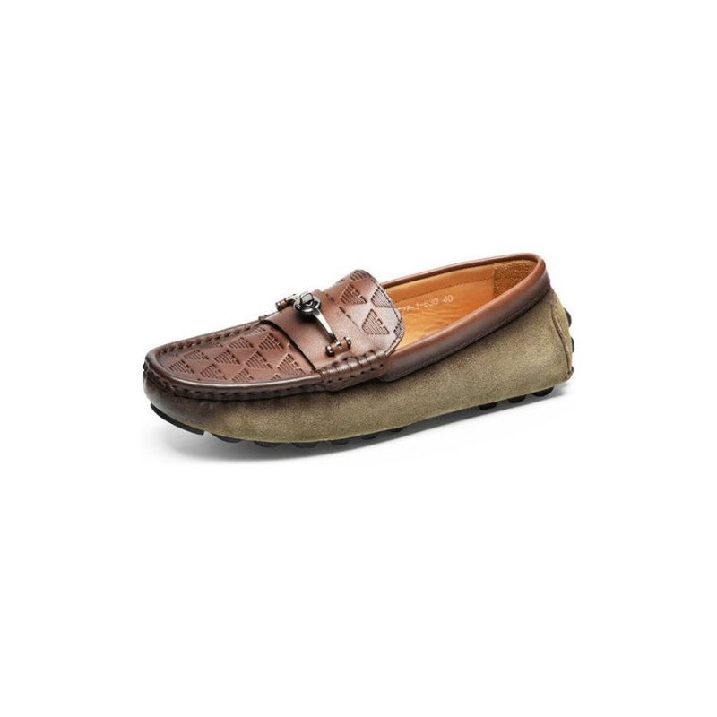 Herren-loafer Luxuriöse Rom-leder-slip-on-bankett-loafer - Grün