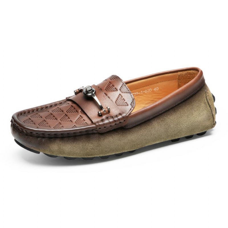 Herren-loafer Luxuriöse Rom-leder-slip-on-bankett-loafer - Grün