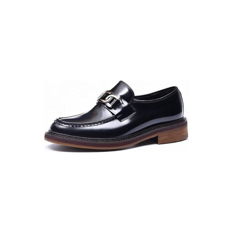 Herren-loafer Luxuriöse Slip-on-schuhe Aus Leder - Schwarz