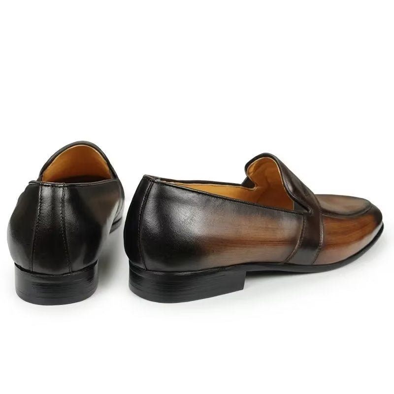 Herren-loafer Mit Krokodilmuster Großzügige Slip-on-loafer - Kaffee