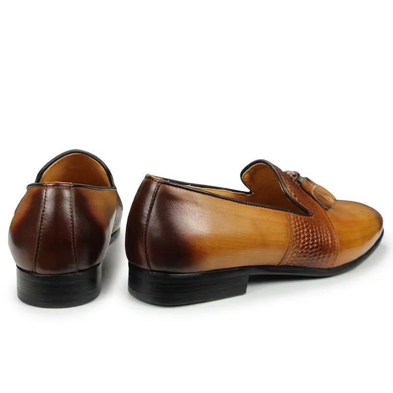 Herren-loafer Mit Krokodilmuster Luxuriöse Slip-on-loafer - Braun