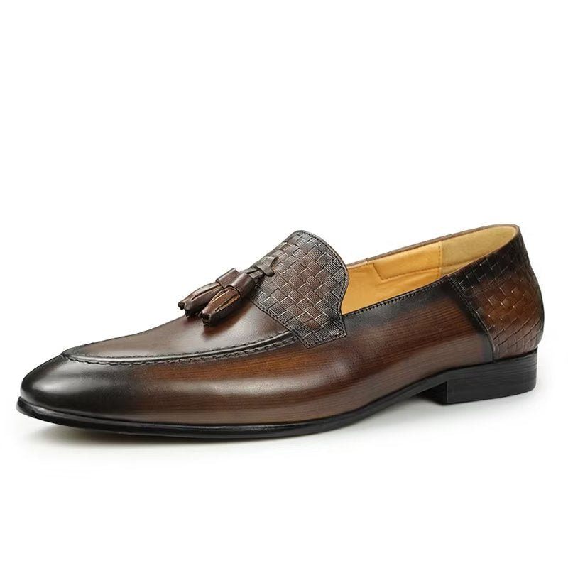 Herren-loafer Mit Krokodilmuster Schicke Slip-on-loafer - Kaffee