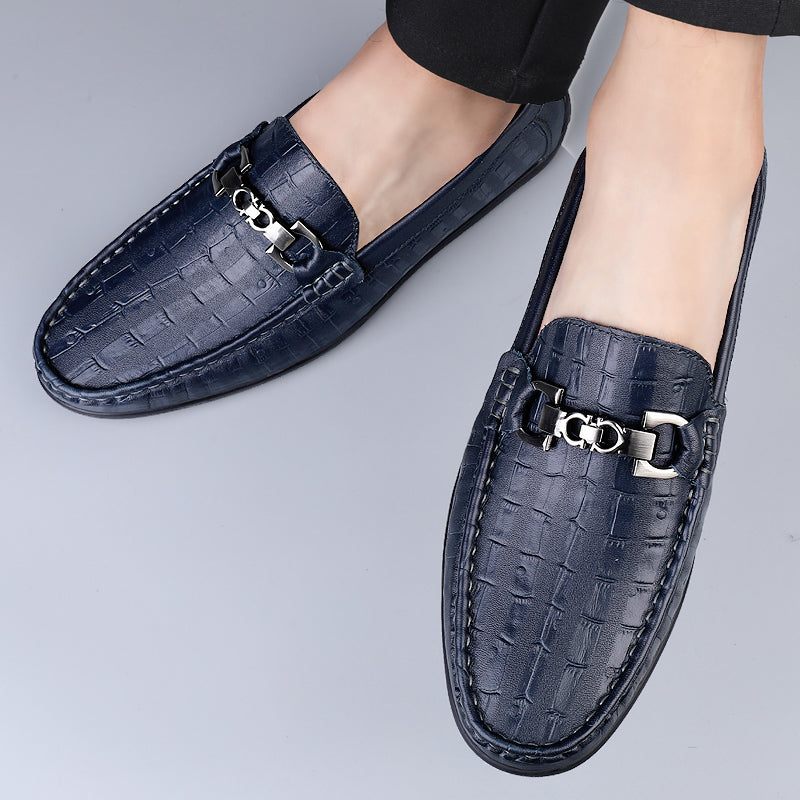 Herren-loafer Modische Croctex Slip-on-fahrer-loafer - Blau