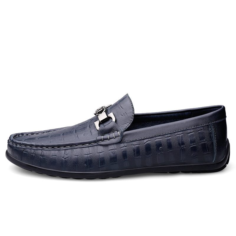 Herren-loafer Modische Croctex Slip-on-fahrer-loafer - Blau