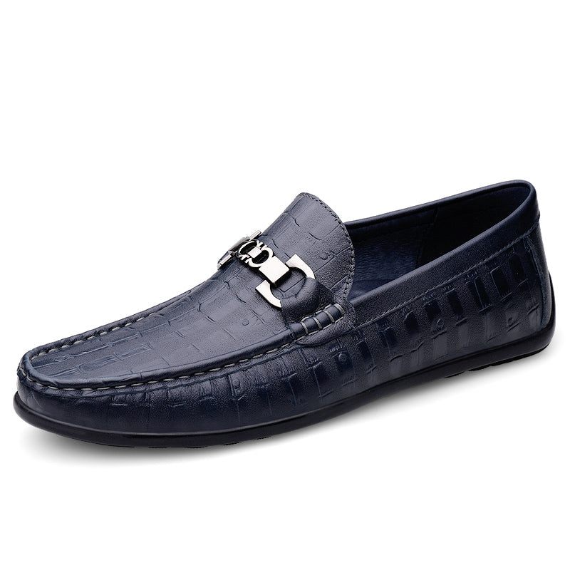 Herren-loafer Modische Croctex Slip-on-fahrer-loafer - Blau