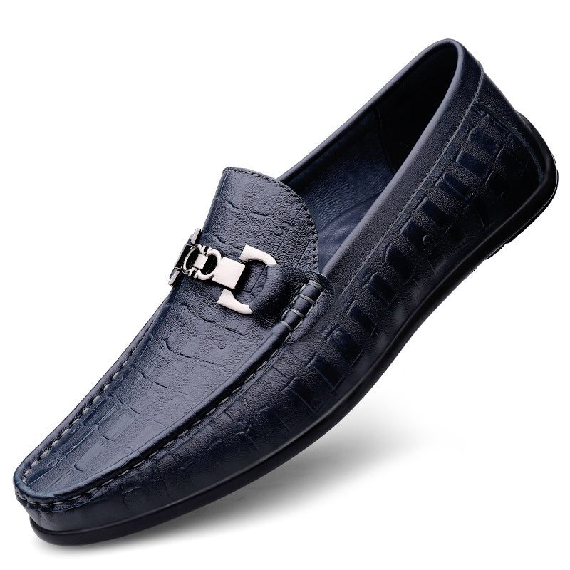 Herren-loafer Modische Croctex Slip-on-fahrer-loafer - Blau