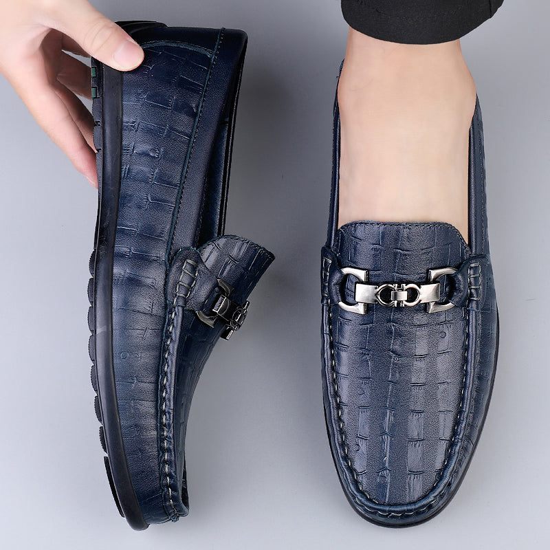 Herren-loafer Modische Croctex Slip-on-fahrer-loafer - Blau