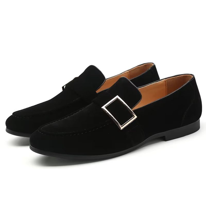 Herren-loafer Modische Geprägte Slip-on-loafer - Schwarz