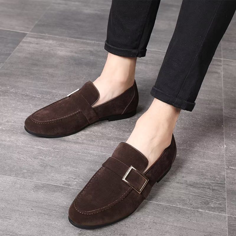 Herren-loafer Modische Geprägte Slip-on-loafer - Kaffee