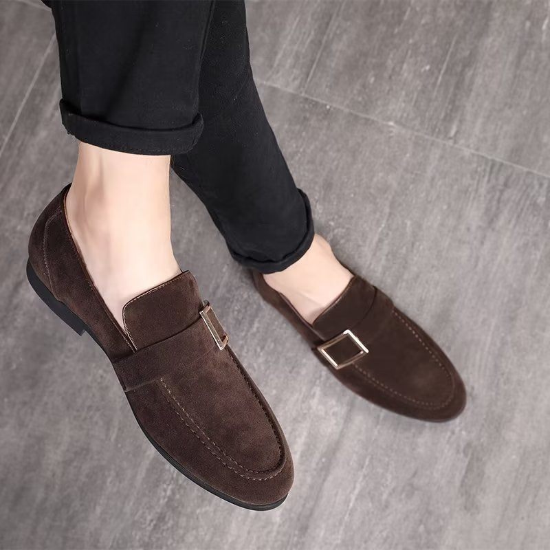 Herren-loafer Modische Geprägte Slip-on-loafer - Kaffee