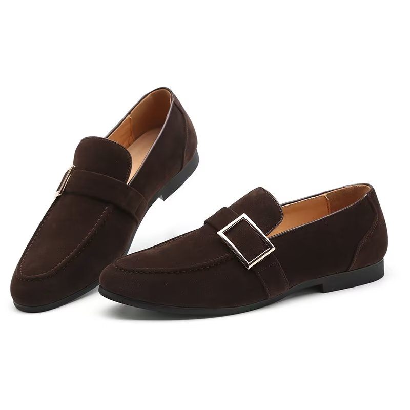 Herren-loafer Modische Geprägte Slip-on-loafer - Kaffee