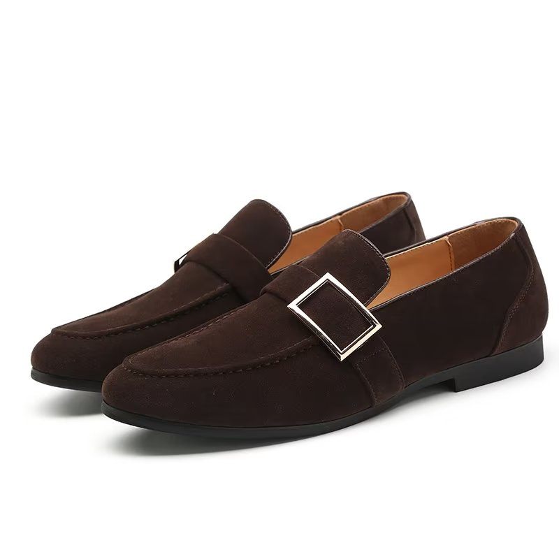 Herren-loafer Modische Geprägte Slip-on-loafer - Kaffee