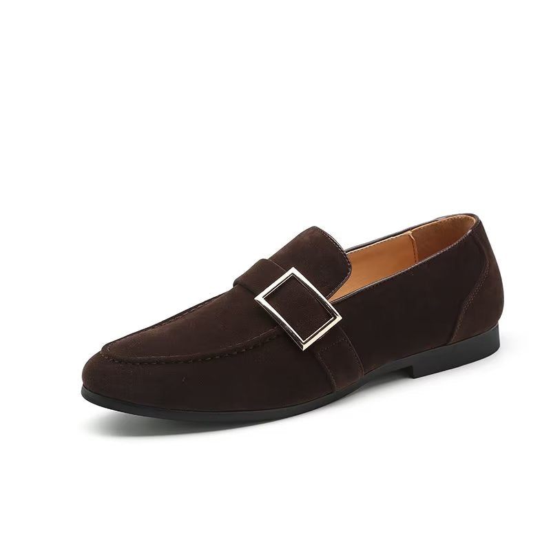 Herren-loafer Modische Geprägte Slip-on-loafer - Kaffee