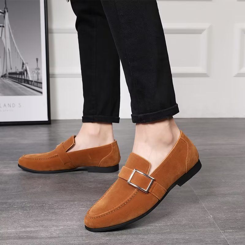 Herren-loafer Modische Geprägte Slip-on-loafer - Braun