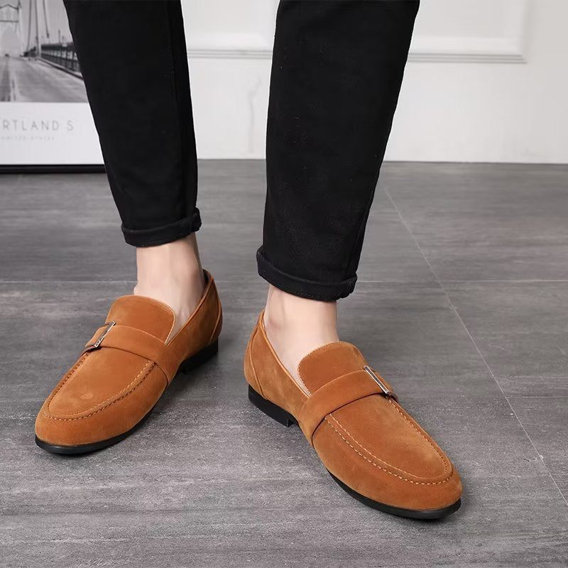 Herren-loafer Modische Geprägte Slip-on-loafer - Braun