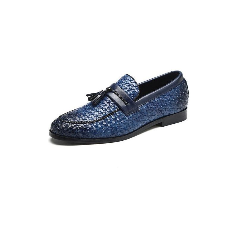 Herren-loafer Quaste Schickes Leder Schnallenriemen Hochzeitsschuhe - Blau