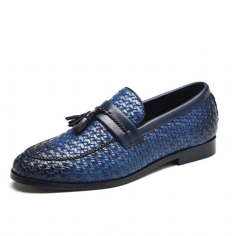 Herren-loafer Quaste Schickes Leder Schnallenriemen Hochzeitsschuhe - Blau